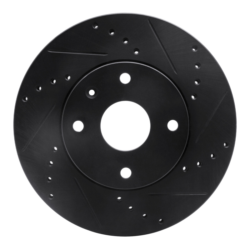 Chevrolet Epica Brake Rotor (1) - Front Right - R1 Concepts - Drilled & Slotted - Black - `04-`10